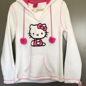 Hello Kitty Plush Hoodie Sleepwear, Sz Lg Girls, N